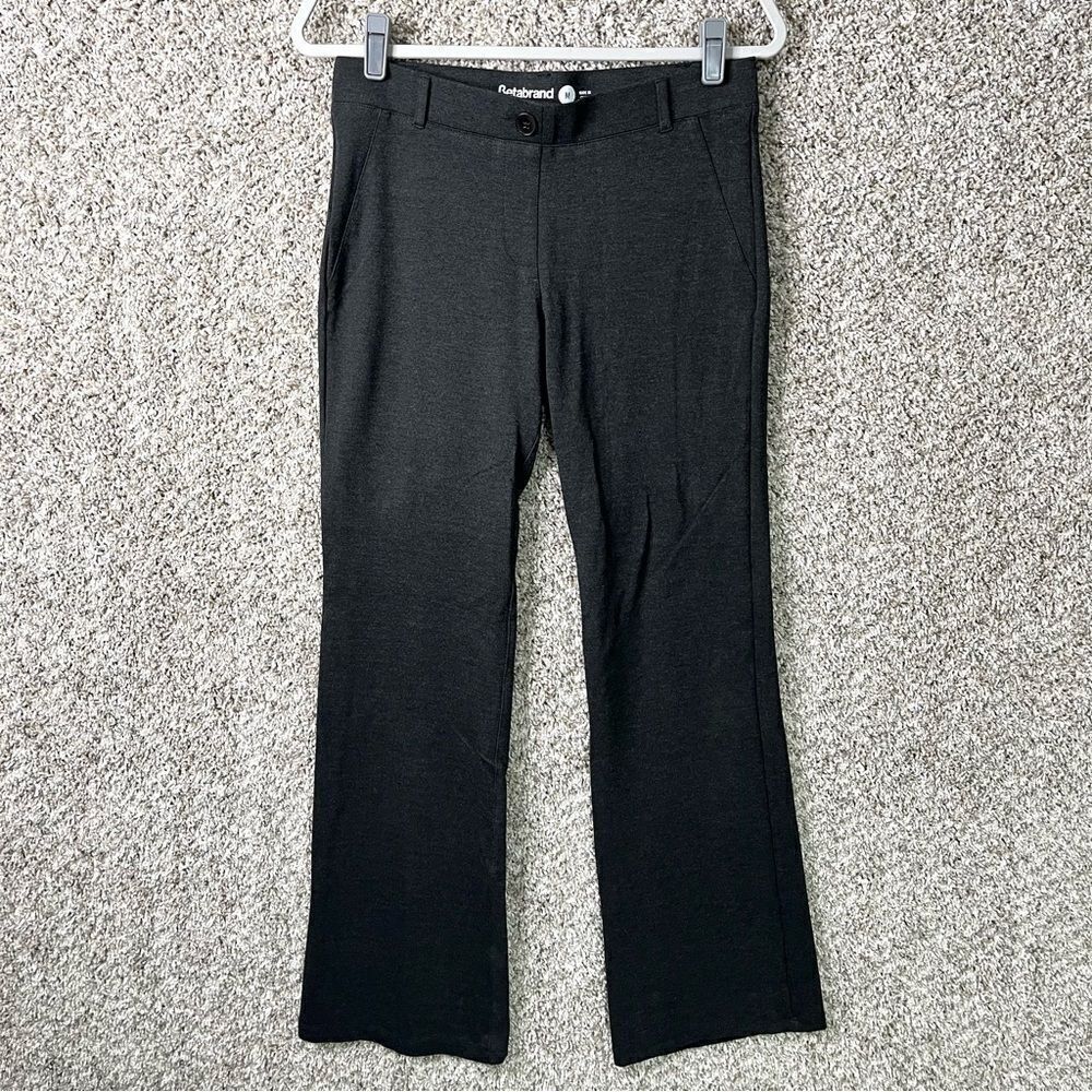 Betabrand‎ Dress Pants Women’s M Charcoal Classic Ponte Stretch Pull On Bootcut